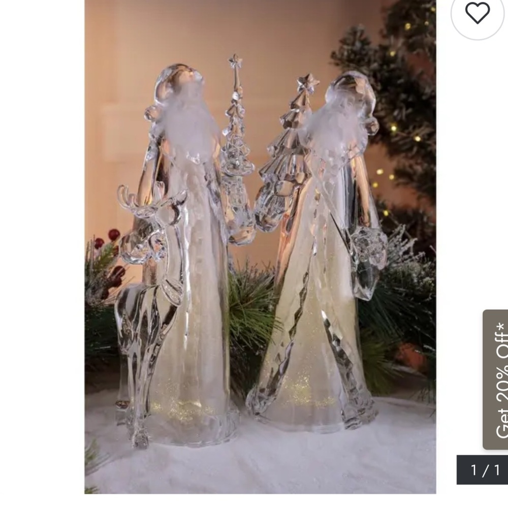Icy Craft Magnificent Santa Figurines - Acrylic & Perfect for Christmas Season!